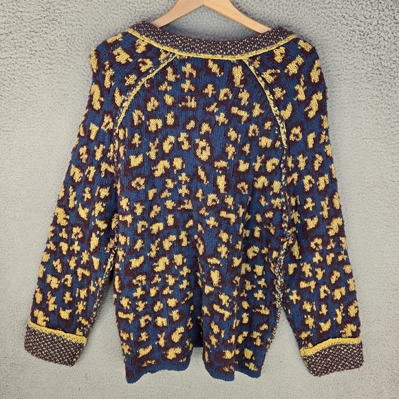 Free People Womens Oversized Sweater Sz S Little Animal Chunky Knit Ling Sleeves - Picture 12 of 14
